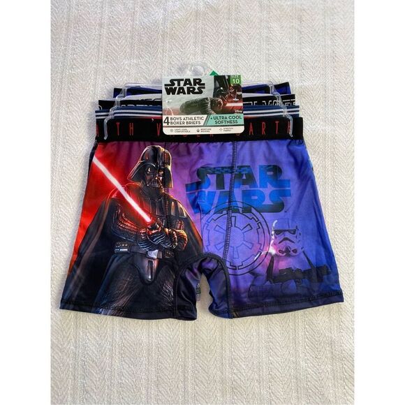 STAR WARS Boys Size 10 4-Pack Athletic Boxer Briefs - Picture 9 of 9